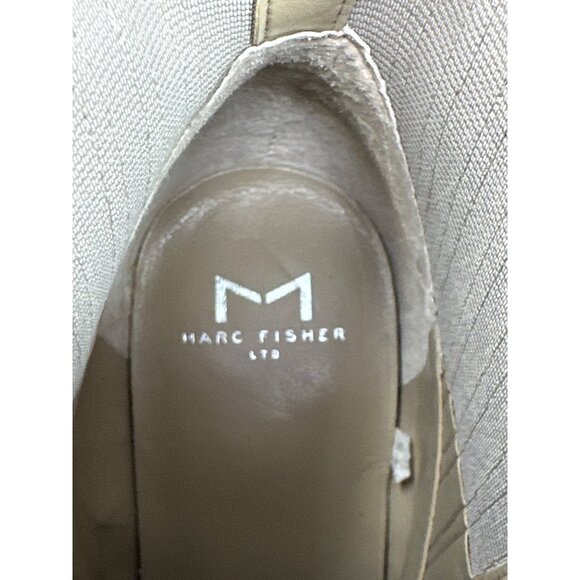 Marc Fisher Alva Women’s Size 8M Natural Suede Pointed Toe Heeled Ankle Booties - Picture 4 of 7